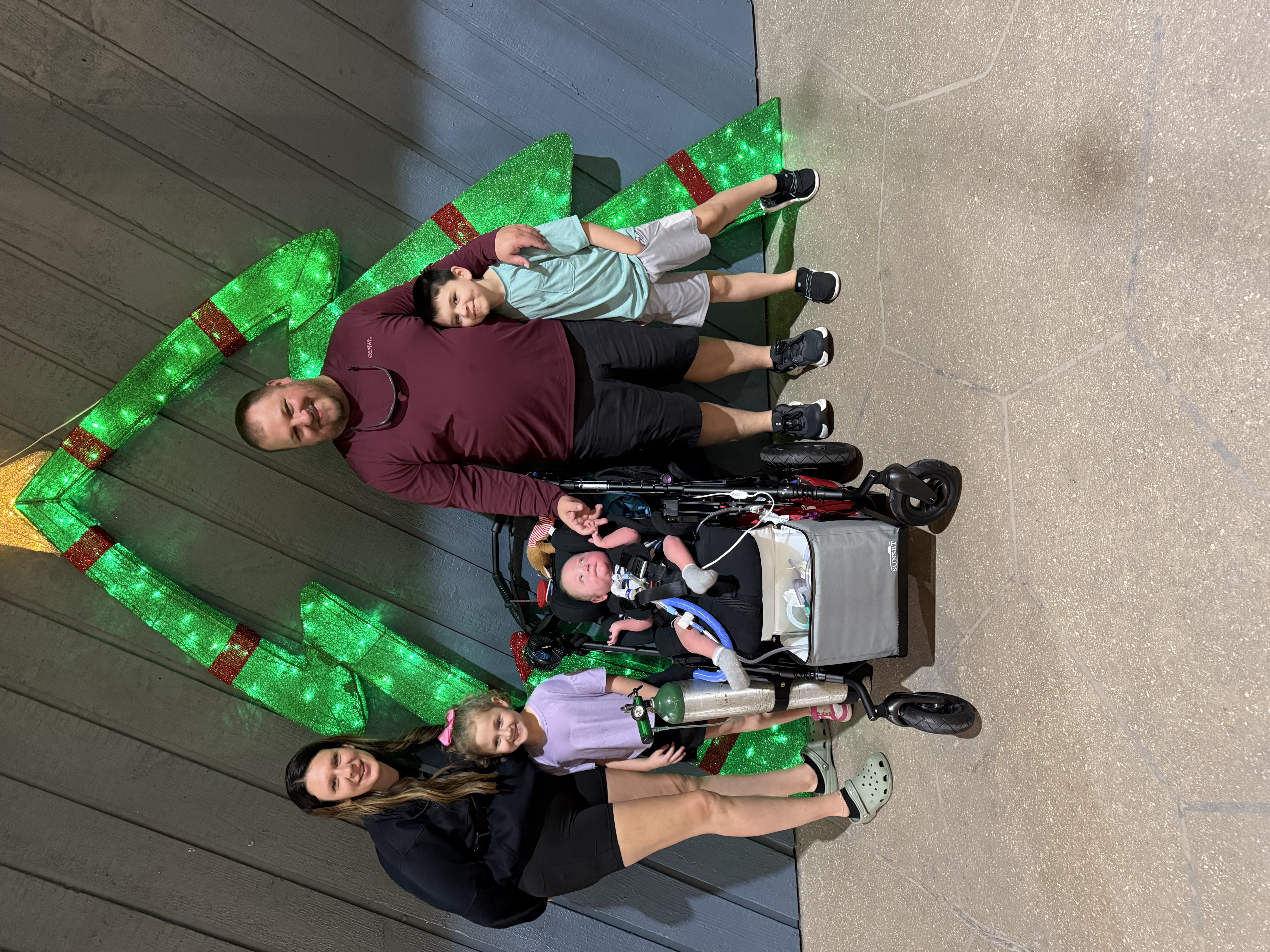 Jake D'Angelo with his family