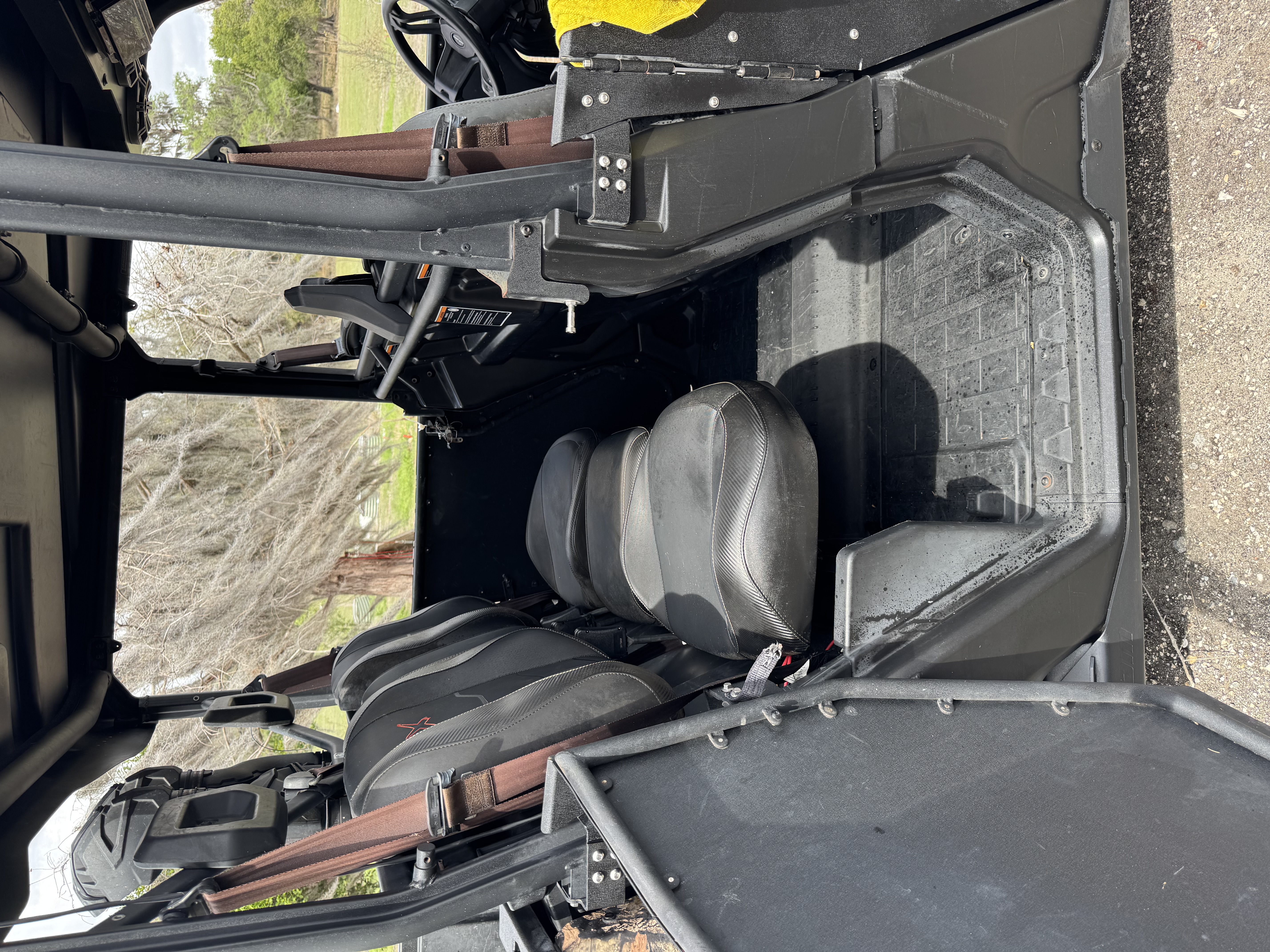 Can-Am Defender rear seats after interior detailing