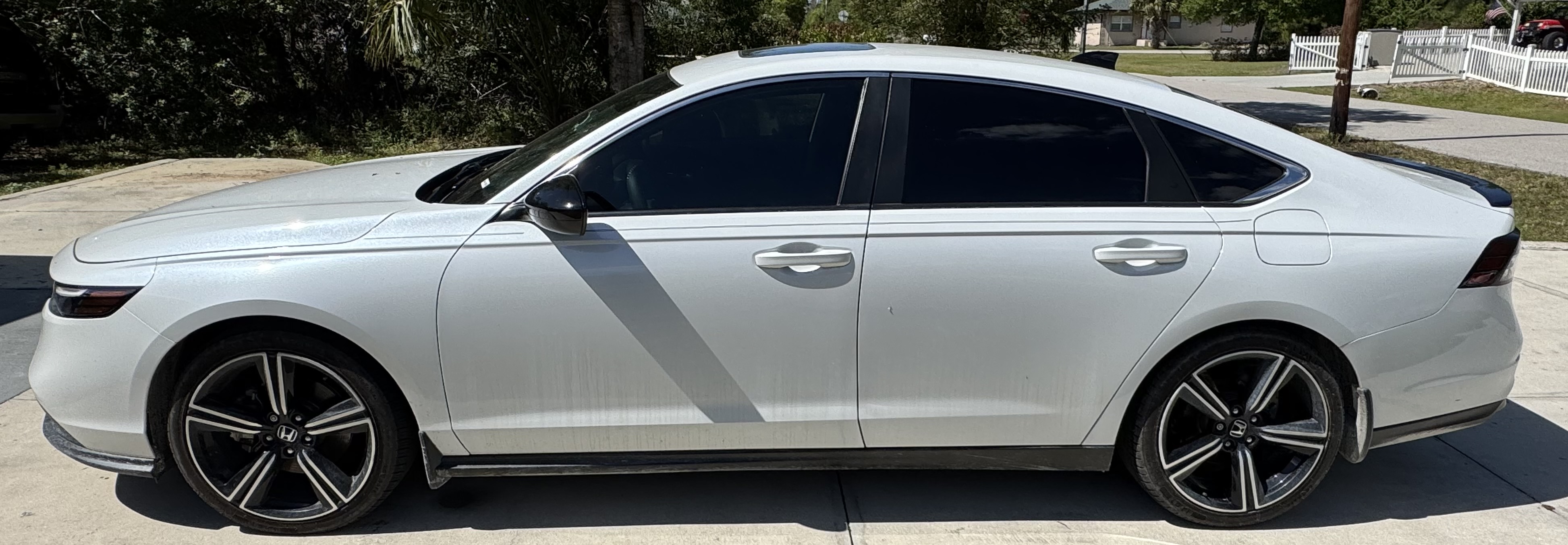 Vehicle interior before mobile detailing in Lee County